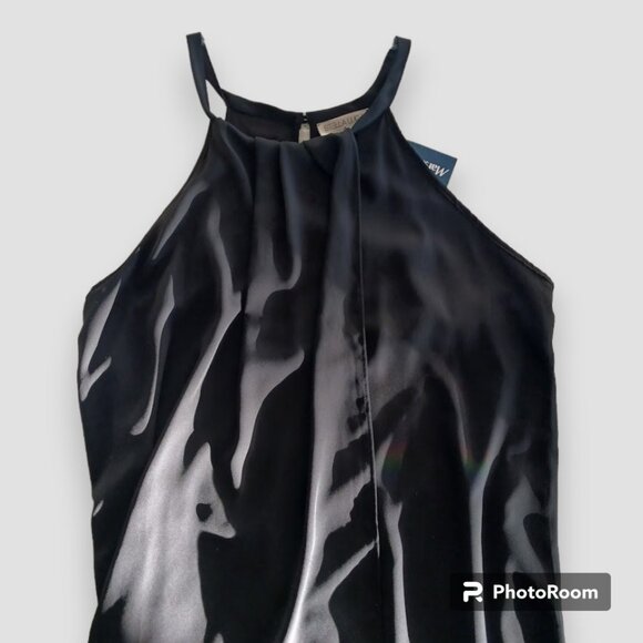 Black XL Halter Mini Cocktail Dress Womens XL Stella Luce Simple Formal Layering - Picture 2 of 5